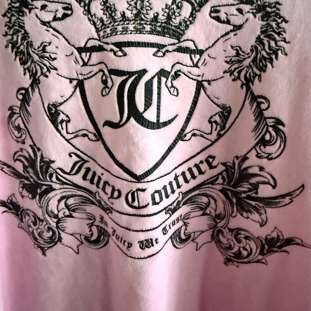 Juicy Couture Pink Sleepwear Top with Black Logo - Picture 2 of 6